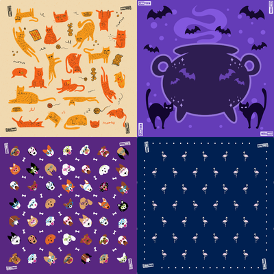 Animal Print Bandanna - 4 Pack